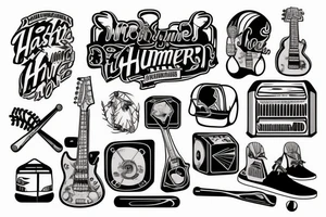 Softball
Music note
Hammer
Camping trailer tattoo idea