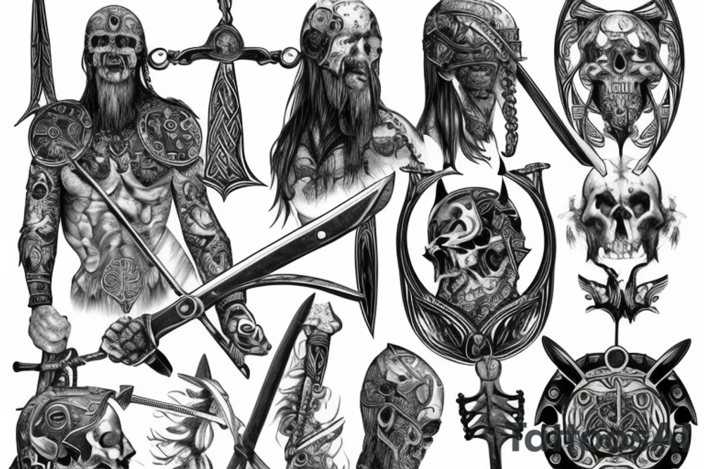 dead warrior with viking shield and sword tattoo idea dead warrior with viking shield and sword tattoo idea