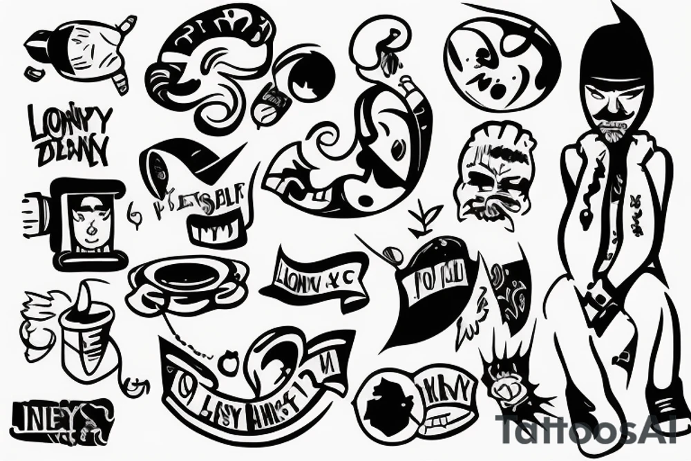 lonely and helpless man who doesn't enjoy life tattoo idea