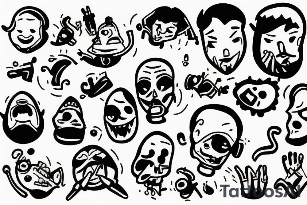 lonely and helpless man who doesn't enjoy life tattoo idea