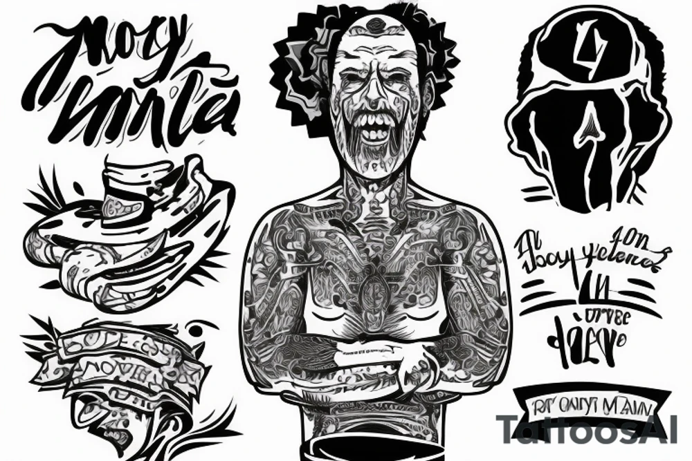 lonely and helpless man who doesn't enjoy life tattoo idea