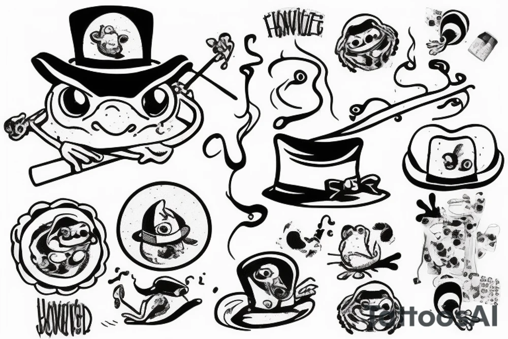 little sad frog in a hat smoking cigarette tattoo idea little sad frog in a hat smoking cigarette tattoo idea