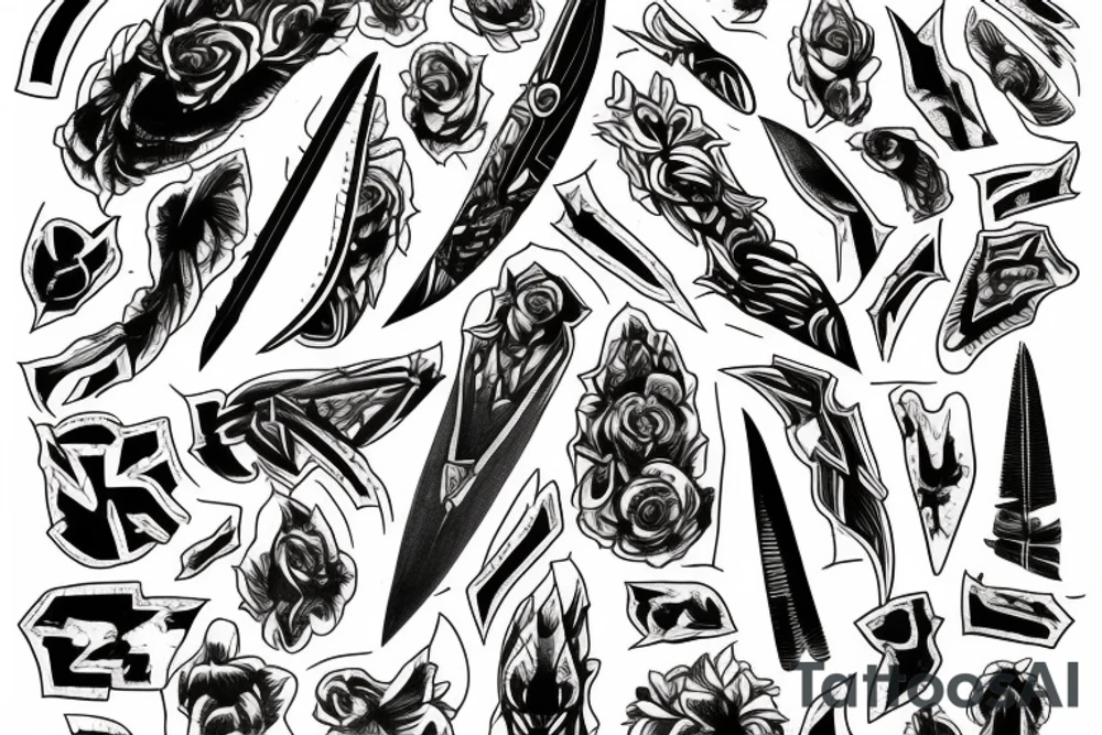 Cover blade marks tattoo idea