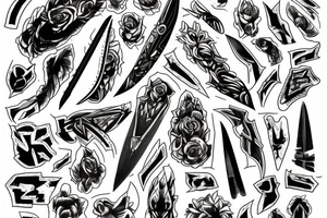 Cover blade marks tattoo idea