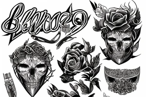 Cover blade marks tattoo idea