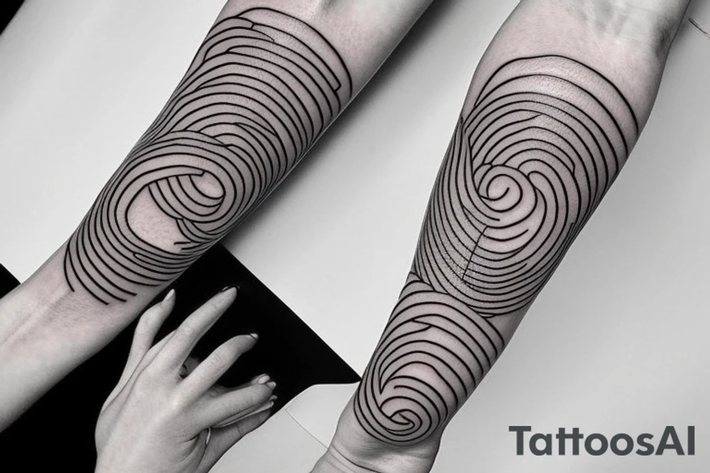 Fine line mother and son inspired tattoo tattoo idea