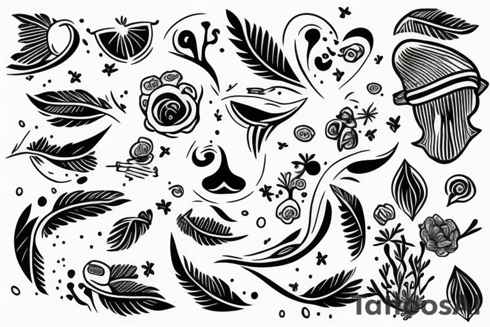 Fine line mother and son tattoo idea