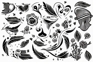 Fine line mother and son tattoo idea