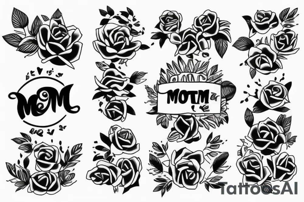 mother and son tattoo idea