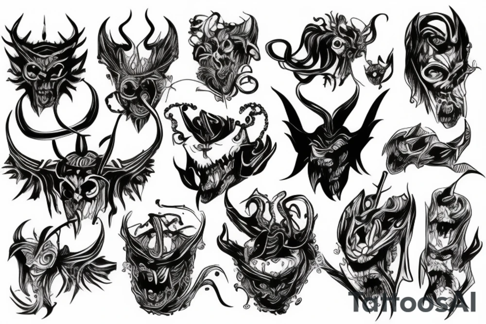 Demon tattoo idea