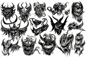 Demon tattoo idea