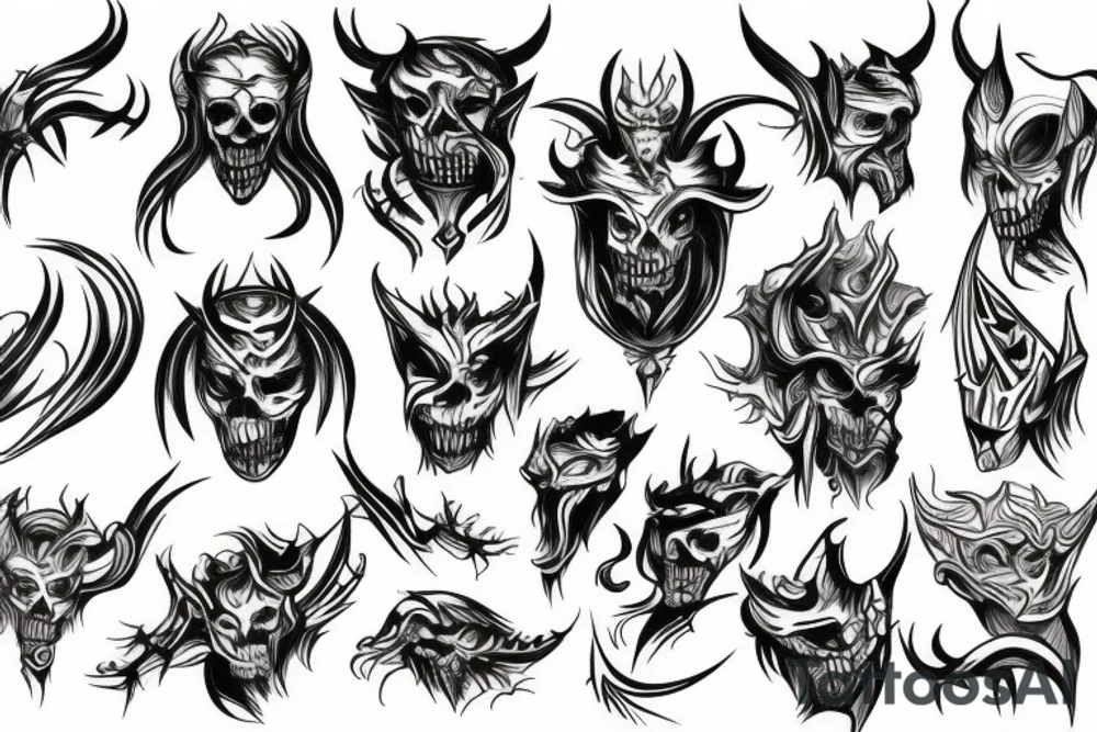 Demon tattoo idea