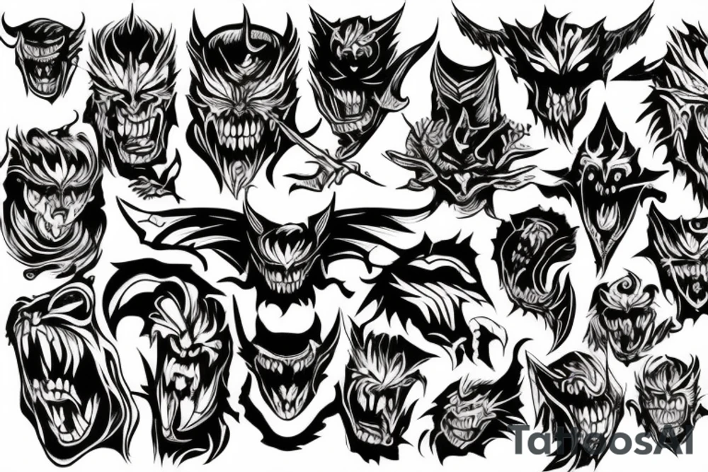 Demon tattoo idea