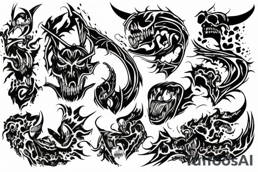 Demon tattoo idea