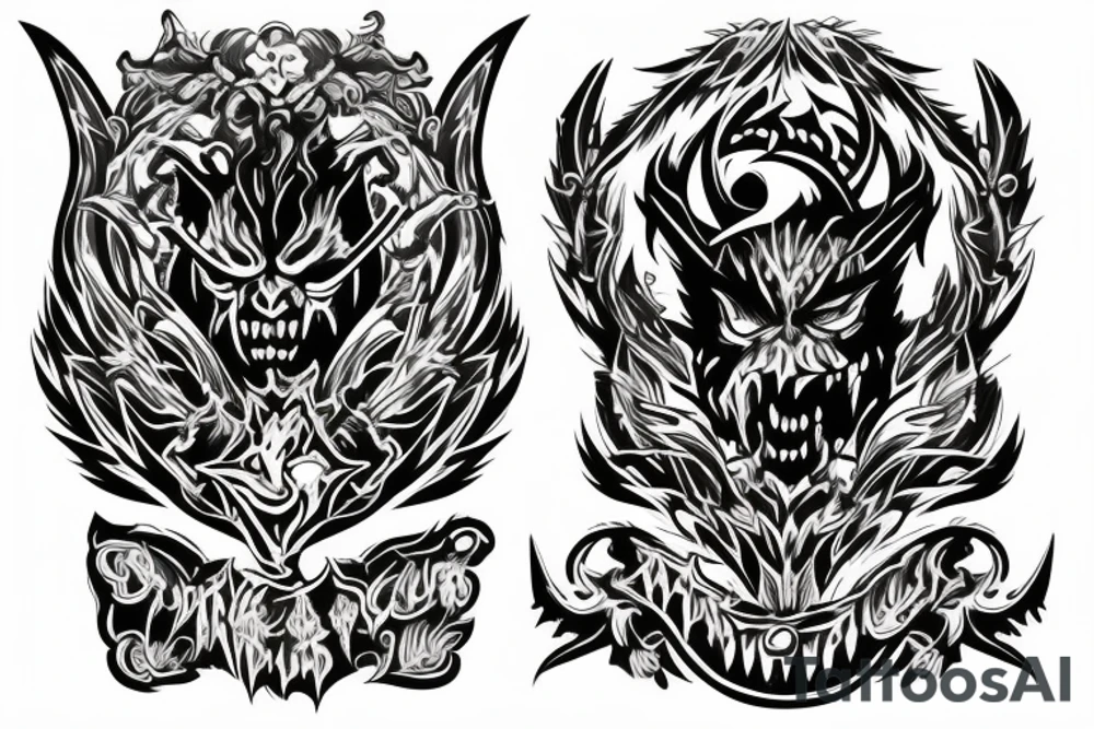 Demon tattoo idea