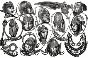 Gladiator in arena tattoo idea