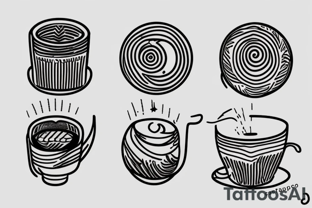 Filter coffee minimalistic tattoo idea