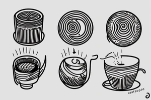Filter coffee minimalistic tattoo idea