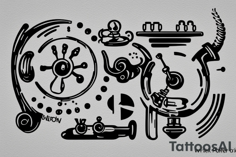 Handle of a portafilter machine tattoo idea