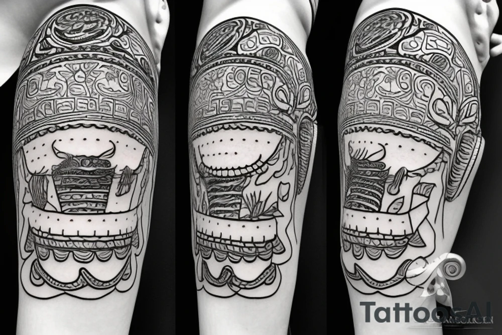 a banana with a sombrero tattoo idea