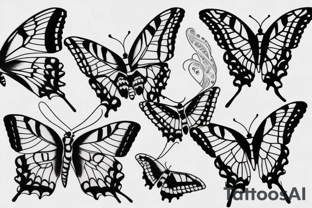 swallowtail butterfly tattoo idea