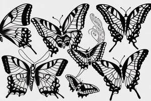 swallowtail butterfly tattoo idea