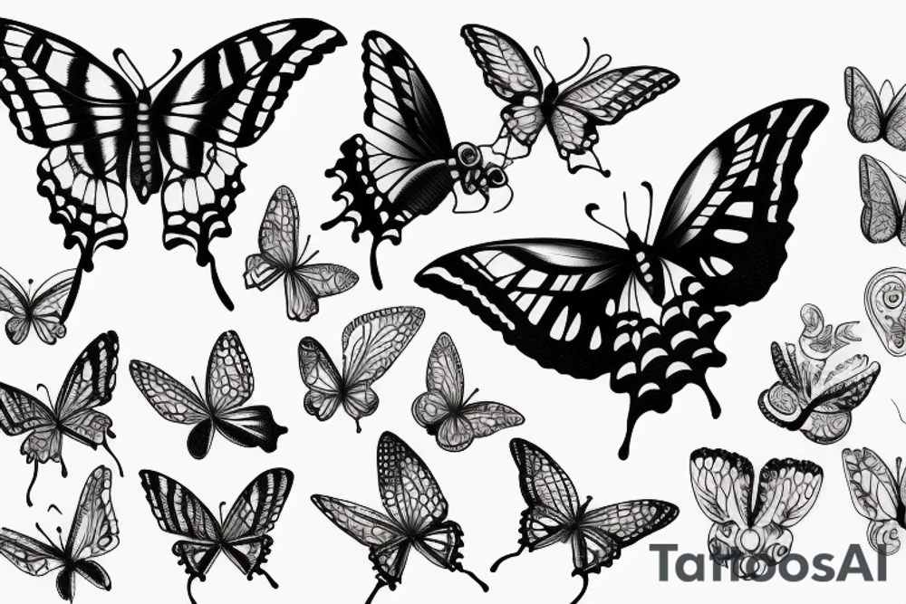 swallowtail butterfly tattoo idea