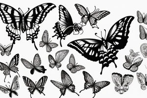 swallowtail butterfly tattoo idea