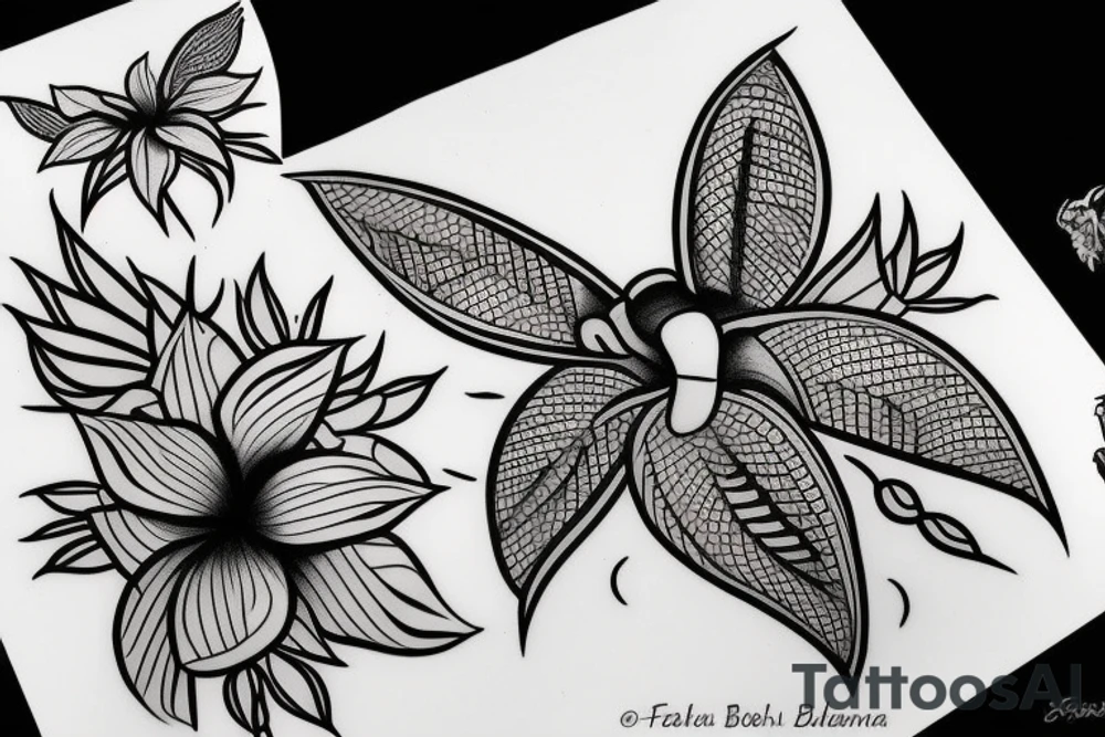 Bee and Plumeria tattoo idea