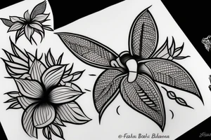 Bee and Plumeria tattoo idea