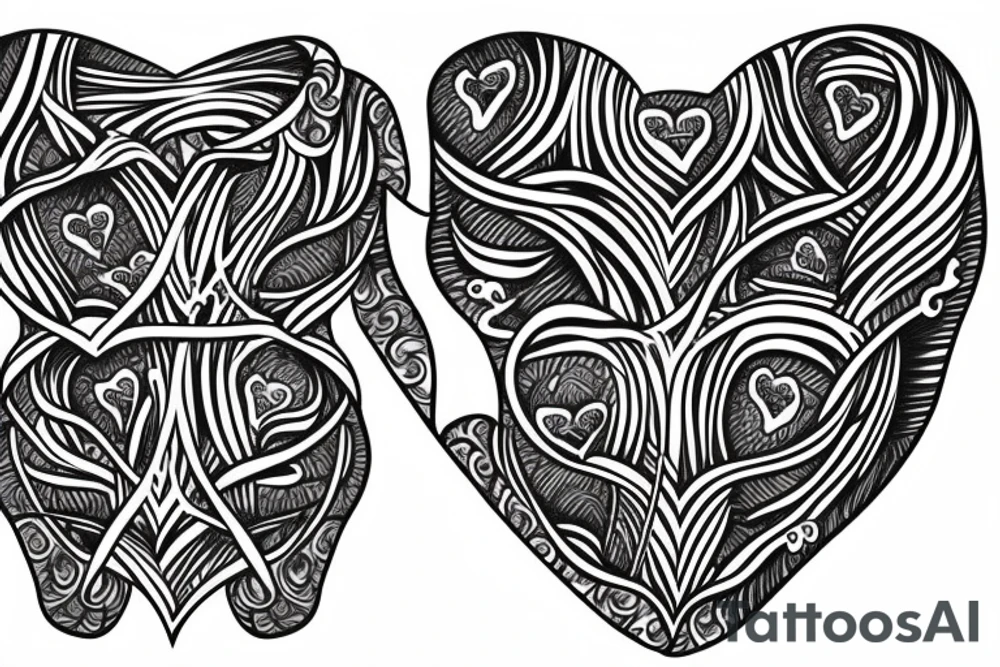 Rib cage with heart sticking out tattoo idea