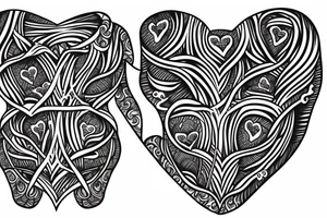 Rib cage with heart sticking out tattoo idea