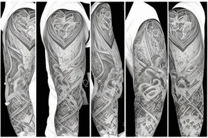 Broken ribcage with realistic heart sticking out tattoo idea