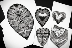 Broken ribcage with realistic heart sticking out tattoo idea