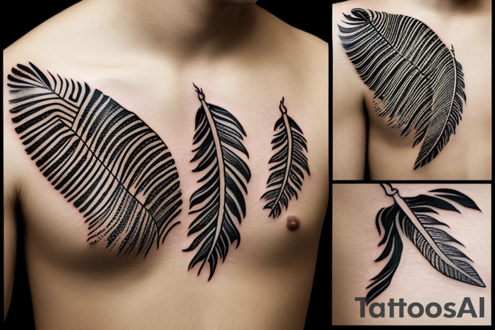 two feathers tattoo idea
