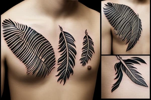 two feathers tattoo idea