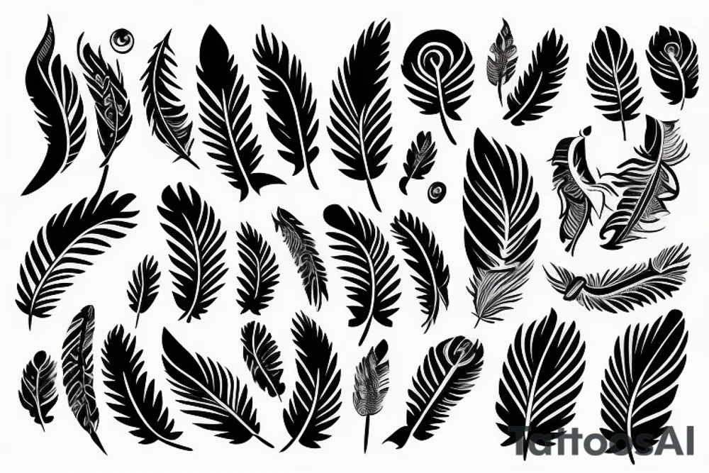 two feathers tattoo idea