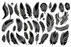 two feathers tattoo idea