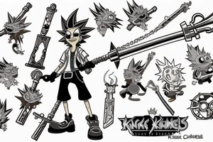 Rick sanchez wielding keyblade from kingdom hearts tattoo idea
