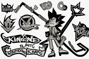 Rick sanchez wielding keyblade from kingdom hearts tattoo idea
