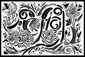 latin inspired, quotation "non ducor, duco" in type writer font surrounded by stars, a mouse and lilies tattoo idea