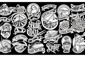 Traditional old school clipper ship R.I.P. Mom tattoo idea