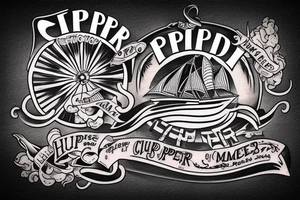 Clipper ship with “RIP Mom” tattoo idea
