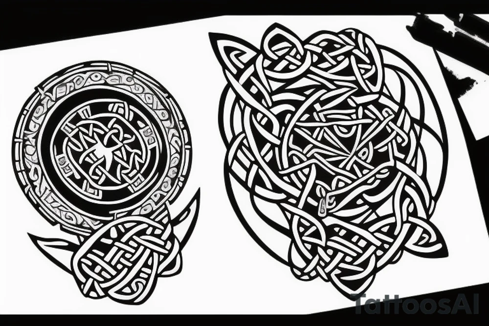 Celtic father daughter tattoo idea