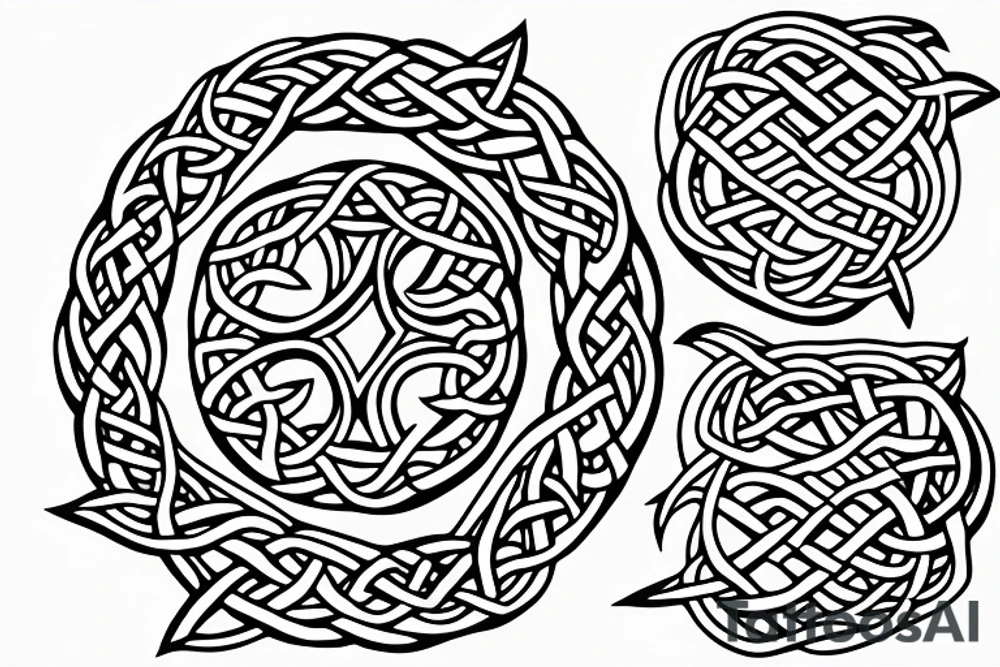 Celtic father daughter knot with Lillies tattoo idea