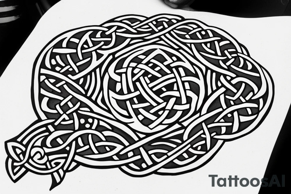 Celtic father daughter knot with Lillies tattoo idea