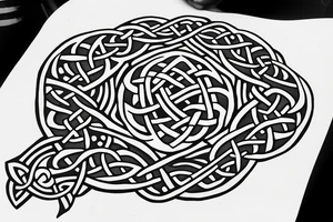 Celtic father daughter knot with Lillies tattoo idea