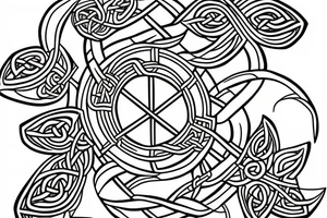 Celtic father daughter knot with Lillies tattoo idea