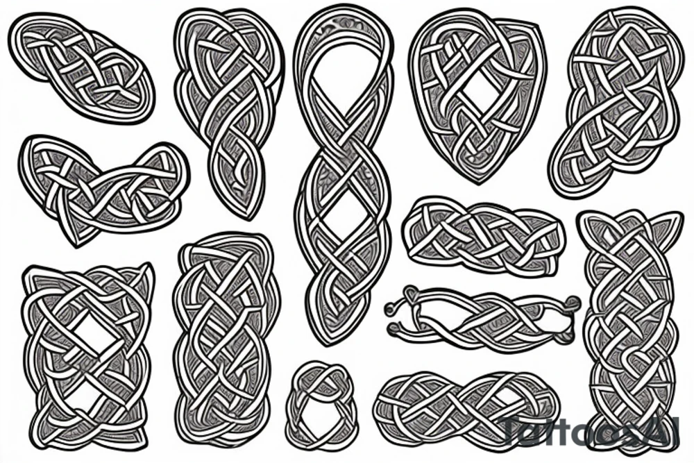 Celtic father daughter knot with Lillies tattoo idea