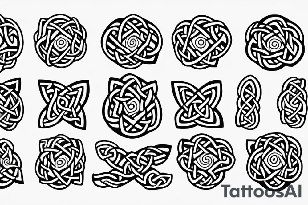 Celtic father daughter knot with Lillies tattoo idea